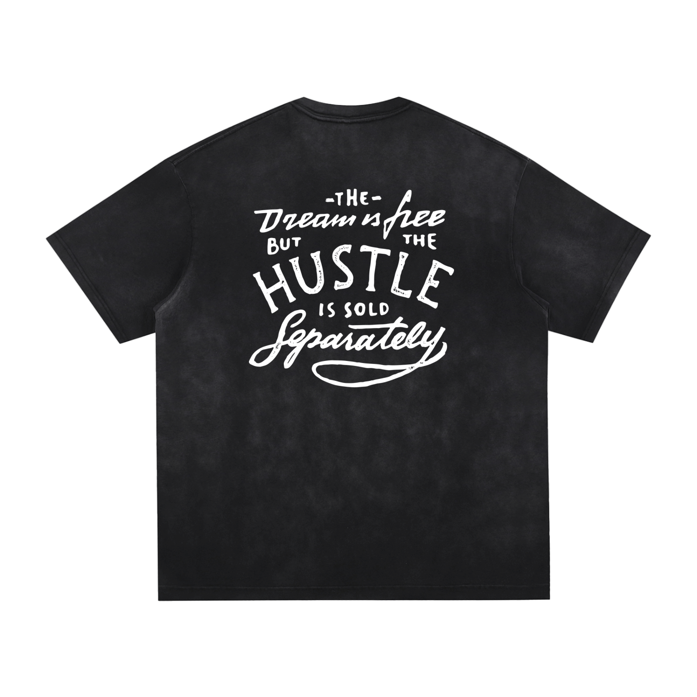 HUSTLE Vintage Washed Hand-Frayed T-Shirt